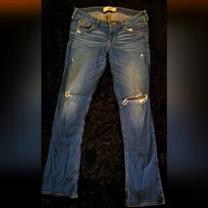 Hollister Distressed Bootcut Jeans Sz 30 Waist/ 33 Length